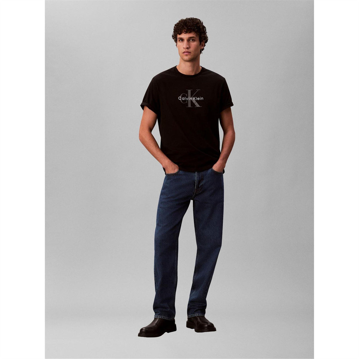 Calvin Klein Mens Monogram T-Shirt Black