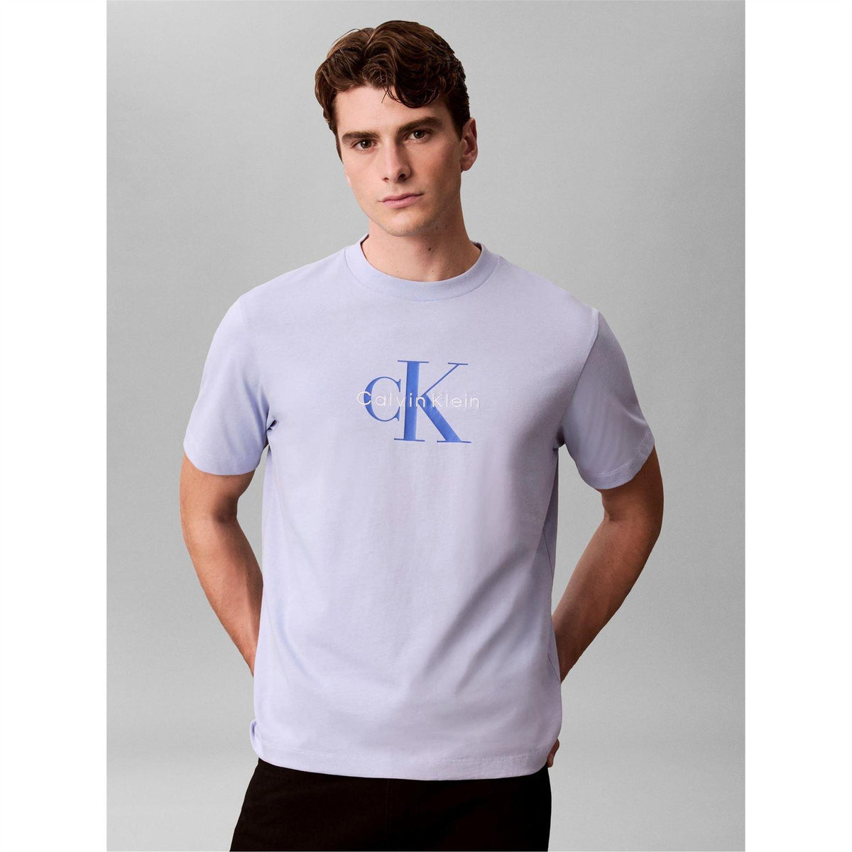 Calvin Klein Mens Monogram T-Shirt Blue