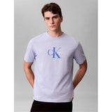 Calvin Klein Mens Monogram T-Shirt Blue