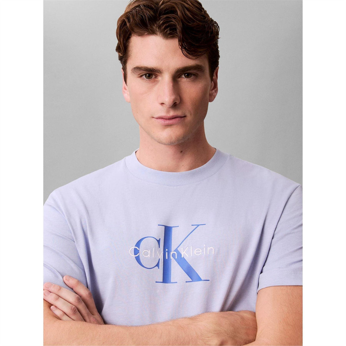 Calvin Klein Mens Monogram T-Shirt Blue