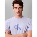Calvin Klein Mens Monogram T-Shirt Blue