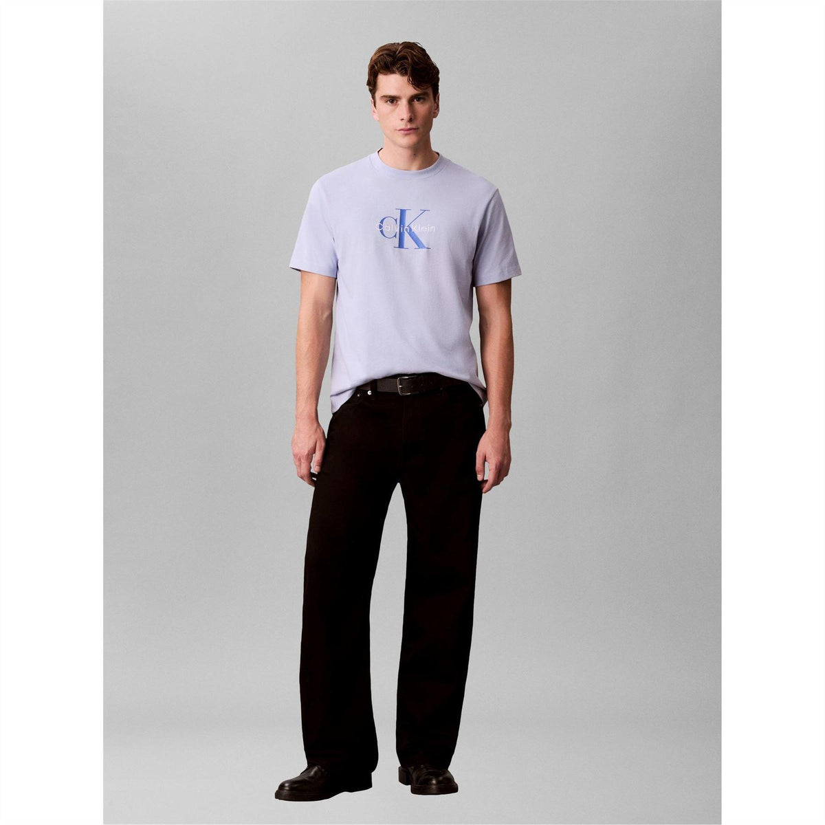 Calvin Klein Mens Monogram T-Shirt Blue