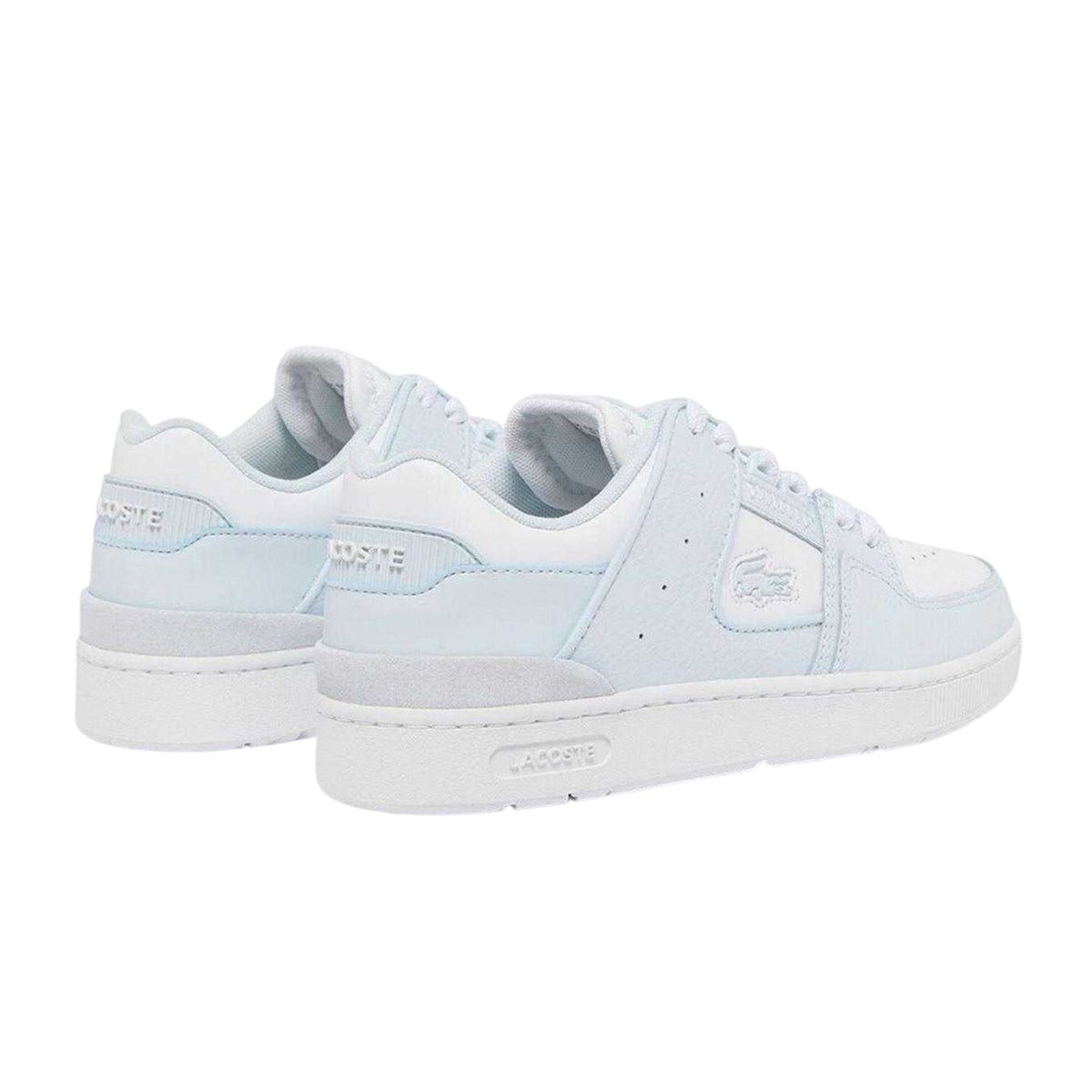 Lacoste Womens Court Cage Leather Trainers Blue/White