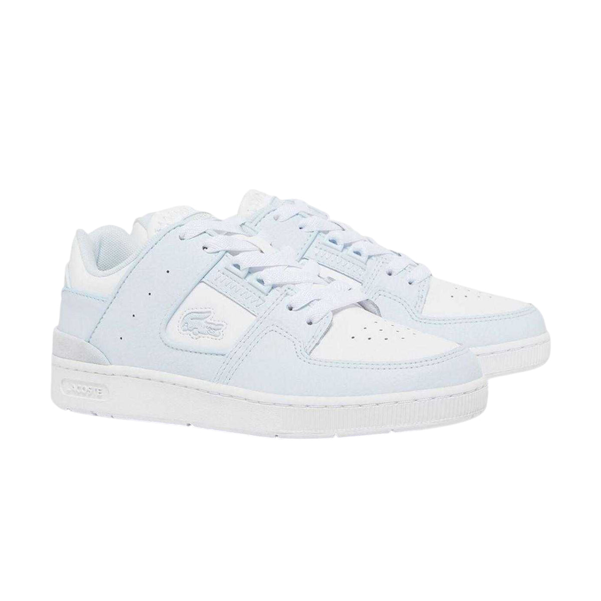 Lacoste Womens Court Cage Leather Trainers Blue/White