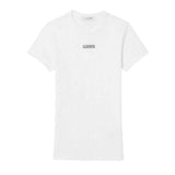 Lacoste Womens Ribbed Crew Neck Slim T-Shirt White