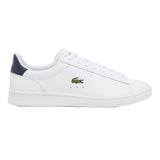 Lacoste Mens Carnaby Leather Flat Trainers White/Navy