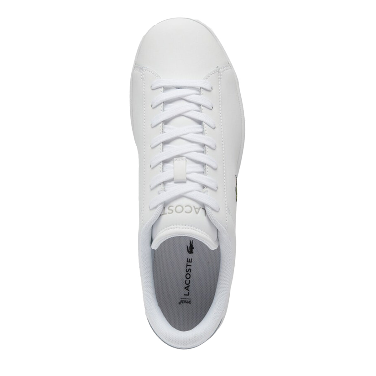 Lacoste Mens Carnaby Leather Flat Trainers White