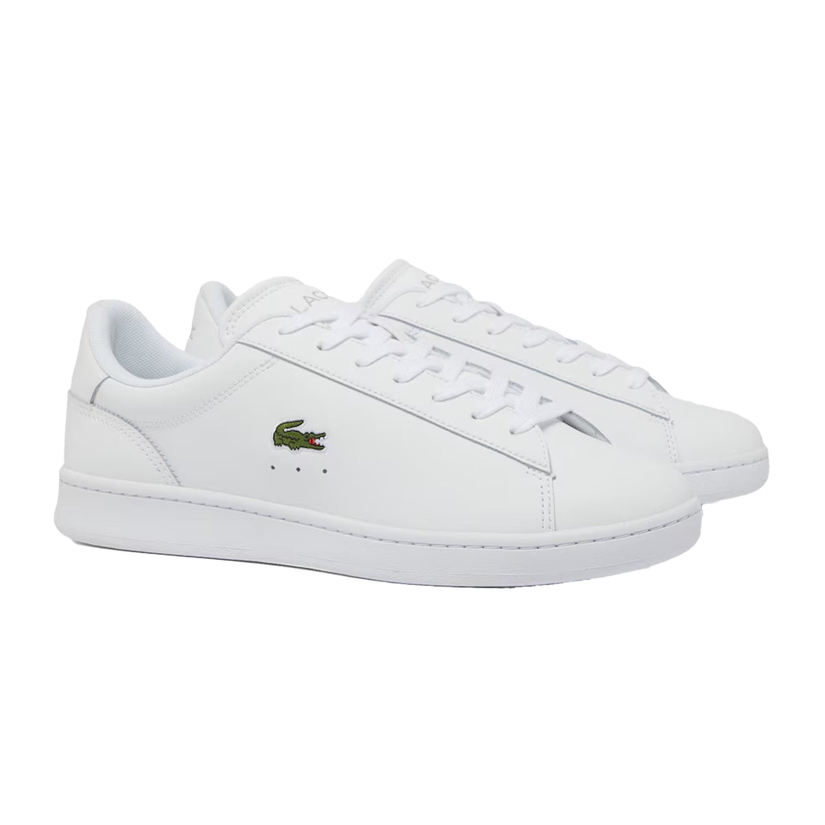 Lacoste Mens Carnaby Leather Flat Trainers White