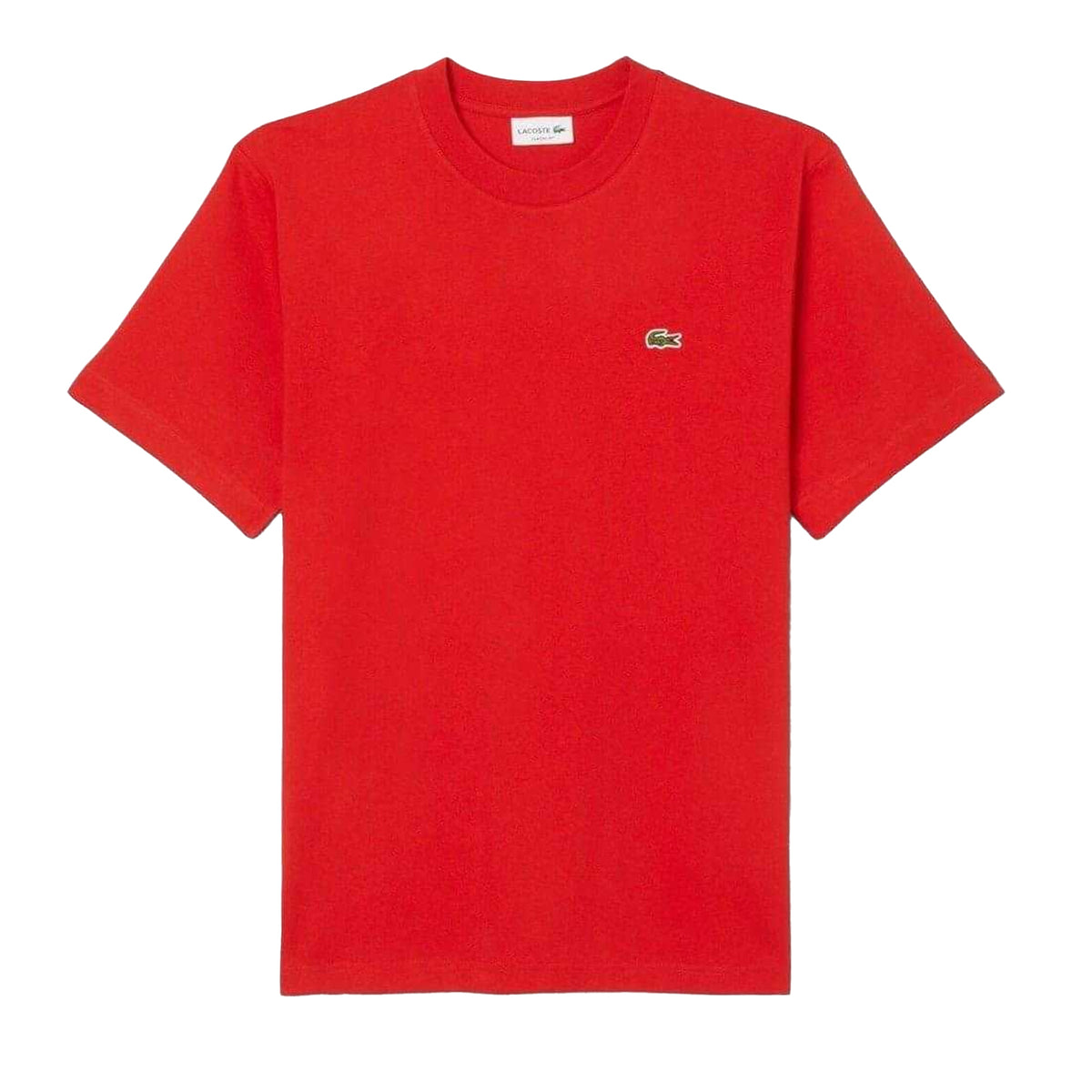 Lacoste Mens Embroidered Logo T-Shirt Red