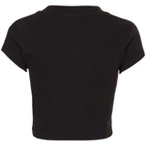 Calvin Klein Womens Mono Ribbed Crop T-Shirt Black