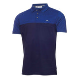 Calvin Klein Mens Colour Block Golf Polo Shirt Cobalt Blue/Navy