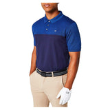 Calvin Klein Mens Colour Block Golf Polo Shirt Cobalt Blue/Navy