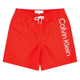 Calvin Klein Kids Logo Swim Shorts Red