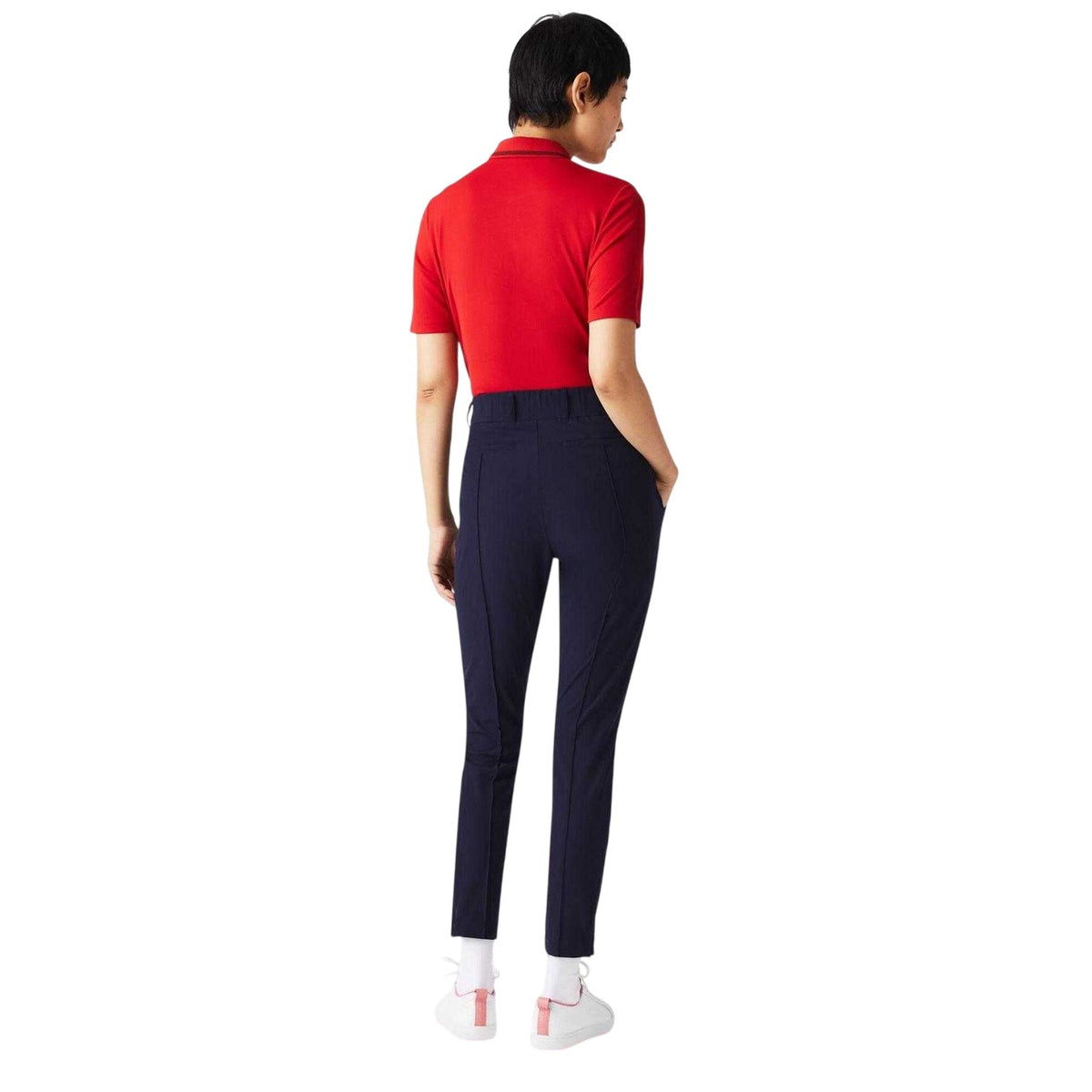 Lacoste Womens Embroidered Logo Trousers Navy Blue