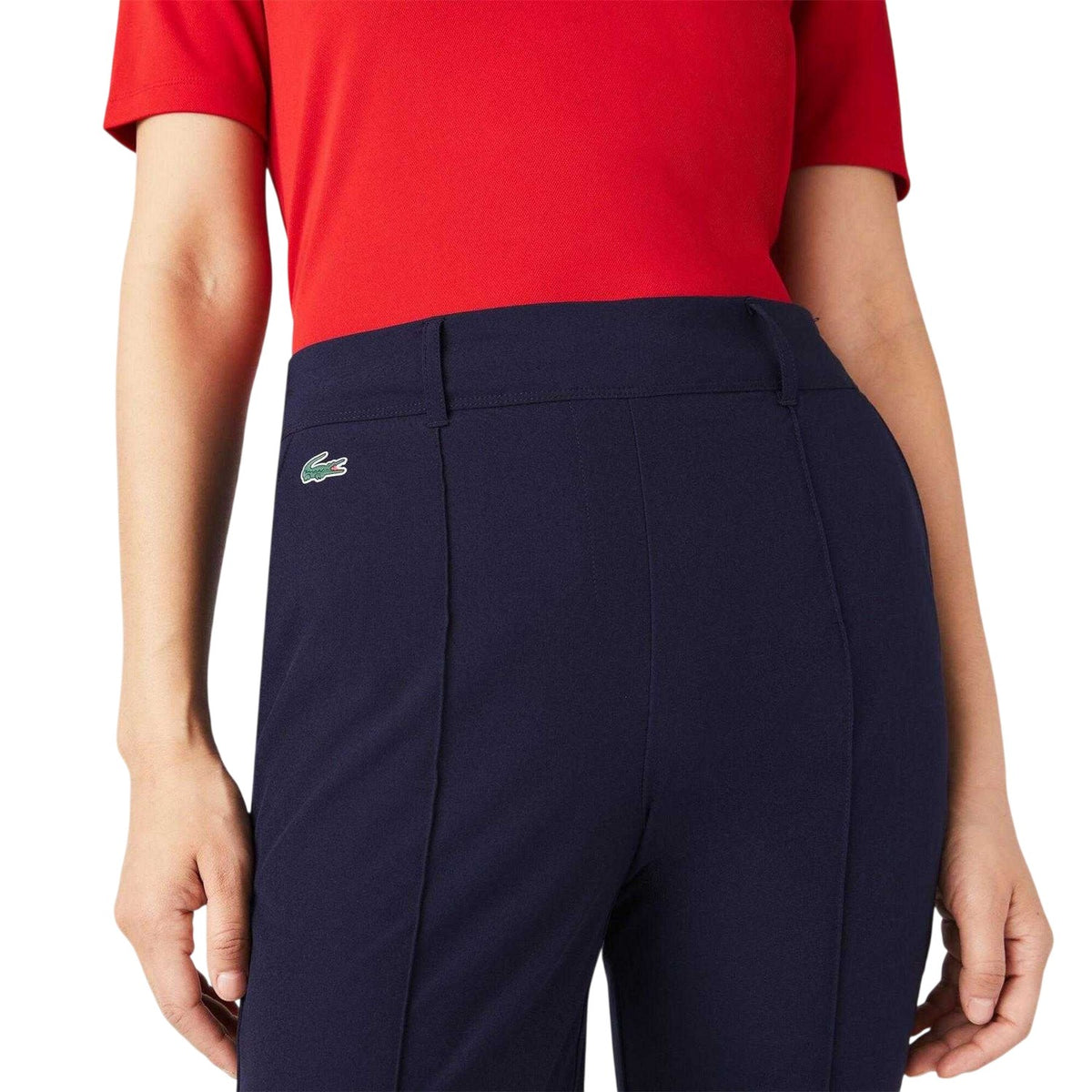 Lacoste Womens Embroidered Logo Trousers Navy Blue