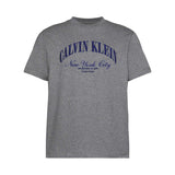 Calvin Klein Mens Logo T-Shirt Medium Heather Grey