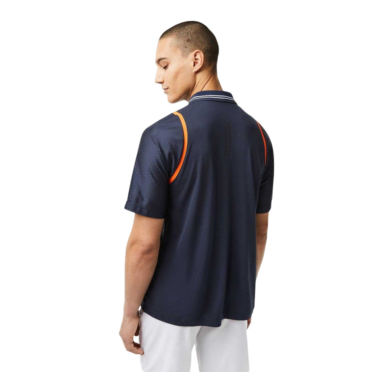 Lacoste Mens Contrast Detail Polo Shirt Night Blue