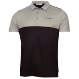 Calvin Klein Mens Embroidered Collared Polo Shirt Black/Silver