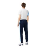 Lacoste Mens Sport Colour Block Slim Running Tracksuit Bottoms Navy Blue