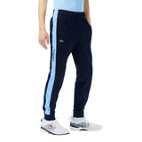 Lacoste Mens Sport Colour Block Slim Running Tracksuit Bottoms Navy Blue
