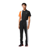 Lacoste Mens Colour Block Slim Tracksuit Bottoms Black/White