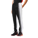 Lacoste Mens Colour Block Slim Tracksuit Bottoms Black/White