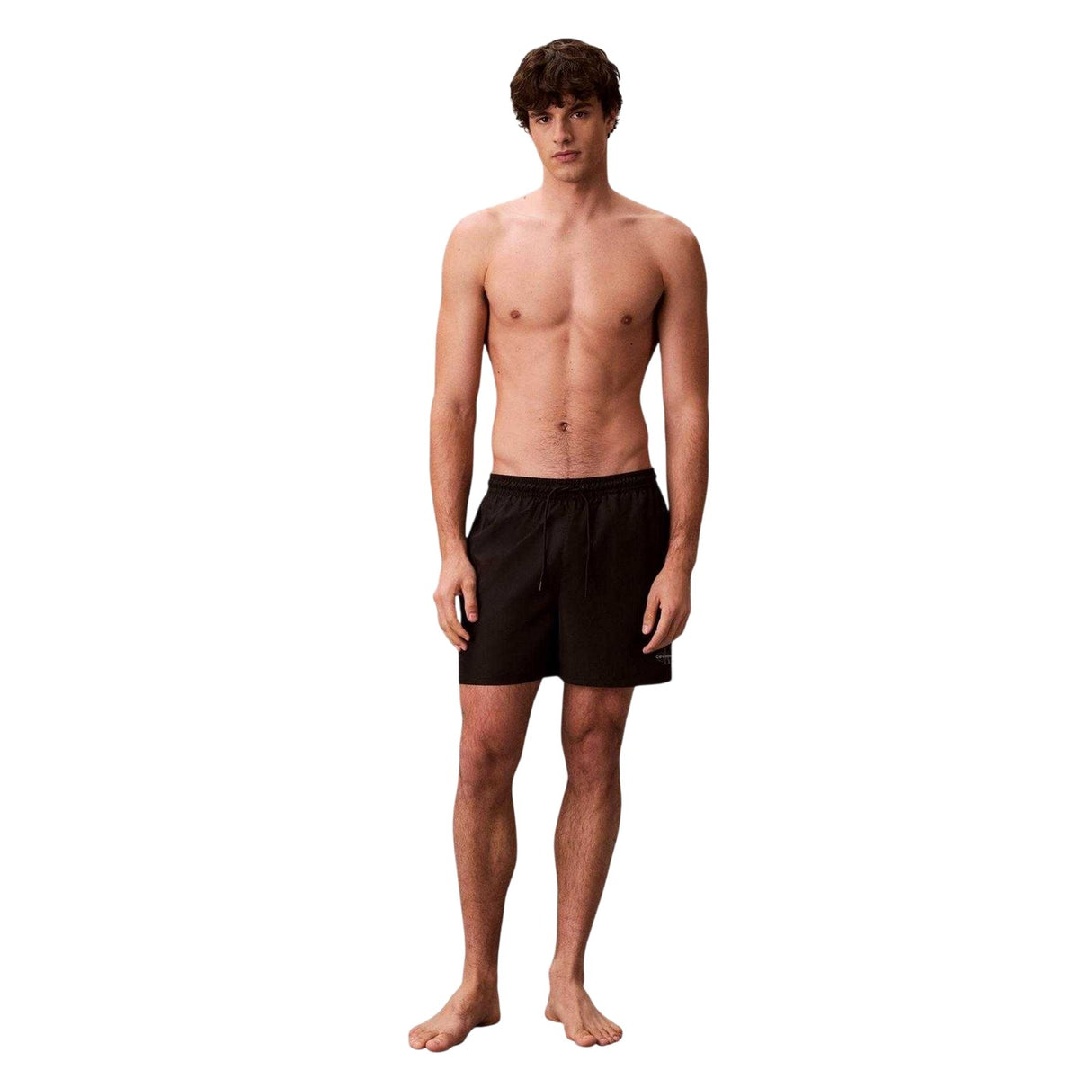 Calvin Klein Mens Logo Swim Shorts Black