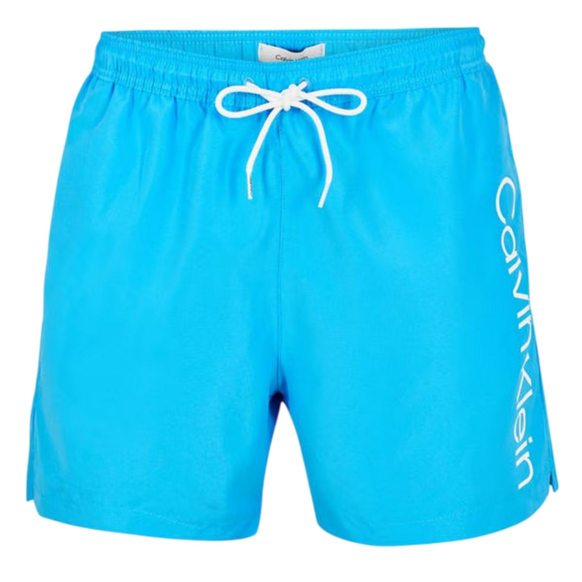 Calvin Klein Mens Logo Polyester Swim Shorts Light Blue