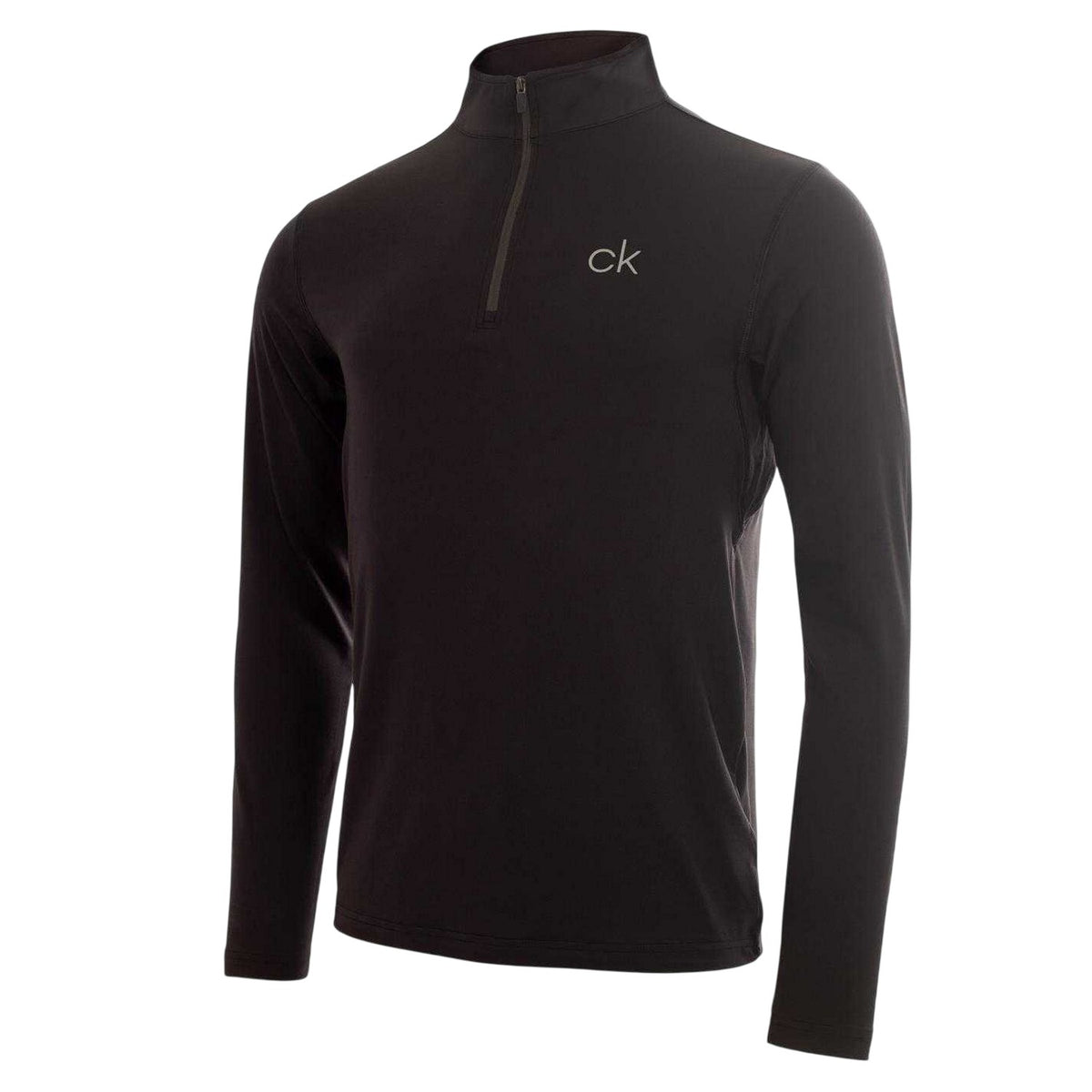 Calvin Klein Mens Newport Quarter Zip Top Black