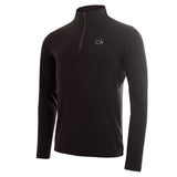 Calvin Klein Mens Newport Quarter Zip Top Black