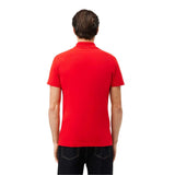 Lacoste Mens Chest Logo Regular Polo Shirt Red
