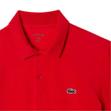 Lacoste Mens Chest Logo Regular Polo Shirt Red