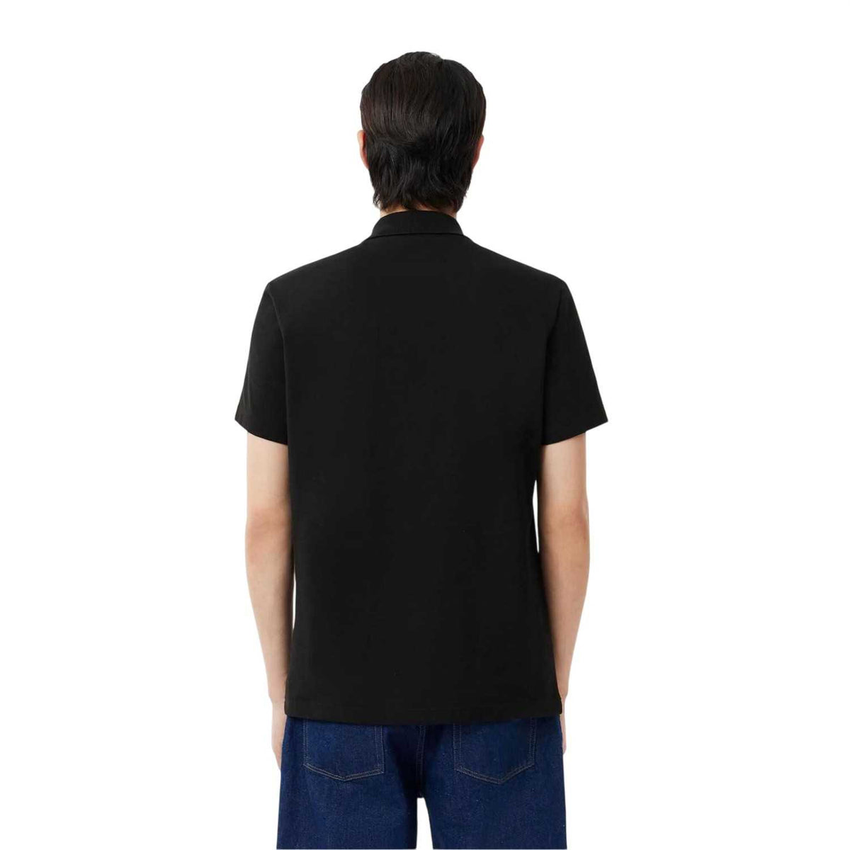Lacoste Mens Chest Logo Regular Polo Shirt Black