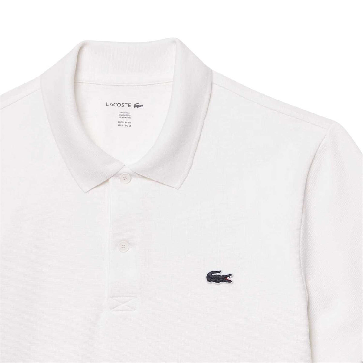 Lacoste Mens Chest Logo Regular Polo Shirt White