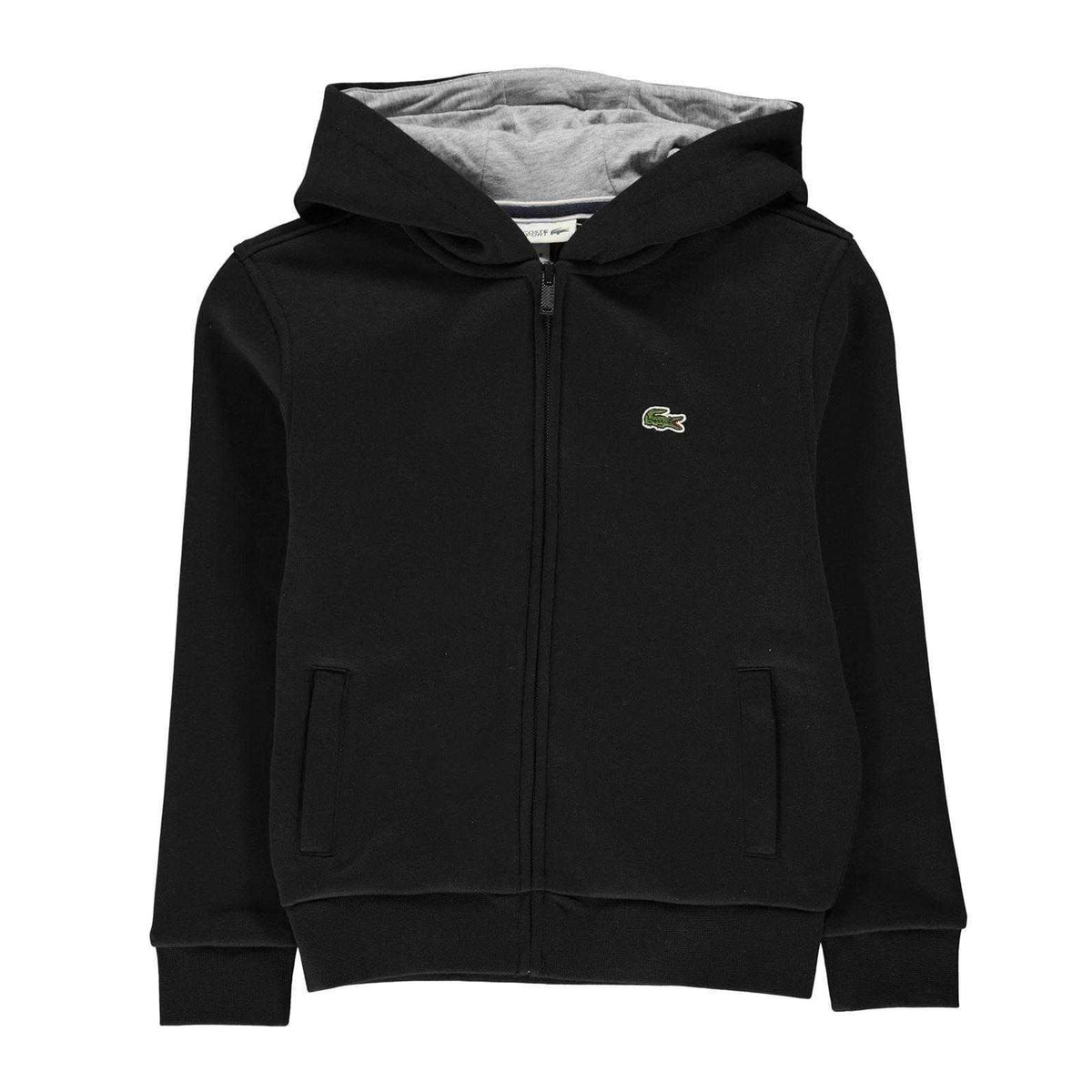 Lacoste Boys Basic Full Zip Hoodie Black