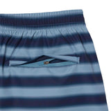 Lacoste Mens Striped Swimming Trunks Blue