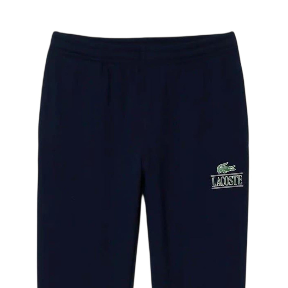 Lacoste Mens Fleece Cuffed Joggers Navy Blue Faded