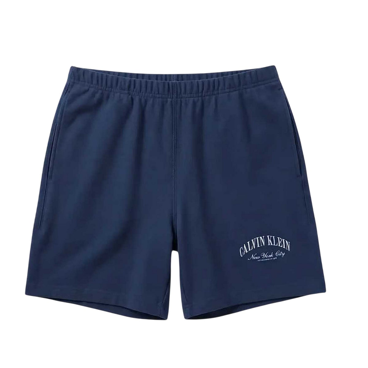 Calvin Klein Mens New York Collegiate Athletic Shorts Dark Denim