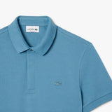 Lacoste Mens Paris PiquÃ© Stretch Regular Polo Shirt Sky Blue