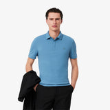 Lacoste Mens Paris PiquÃ© Stretch Regular Polo Shirt Sky Blue