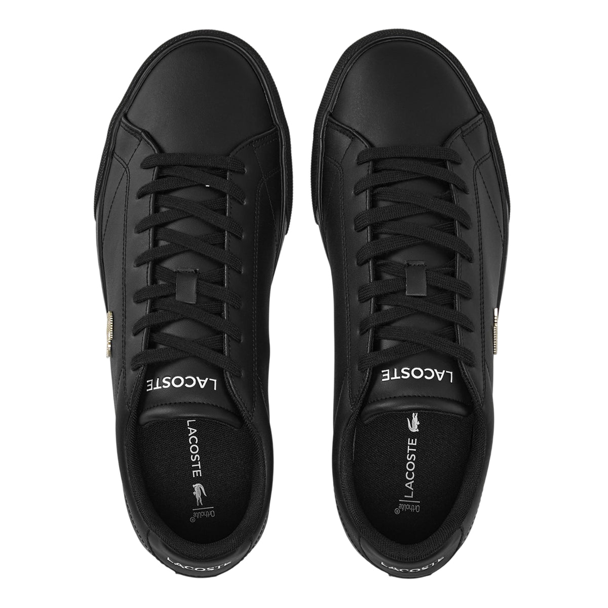 Lacoste Mens Lerond Pro Logo Leather Trainers Black