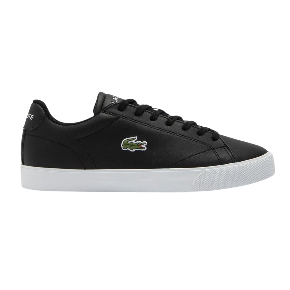Lacoste Mens Lerond Pro Logo Leather Trainers Black/White