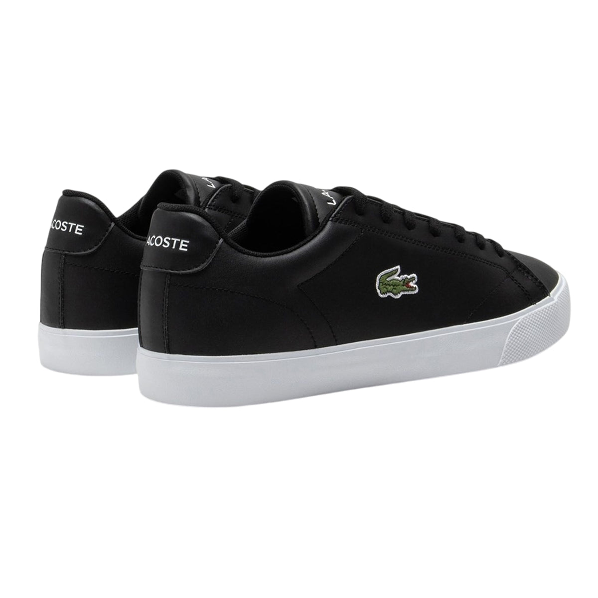 Lacoste Mens Lerond Pro Logo Leather Trainers Black/White