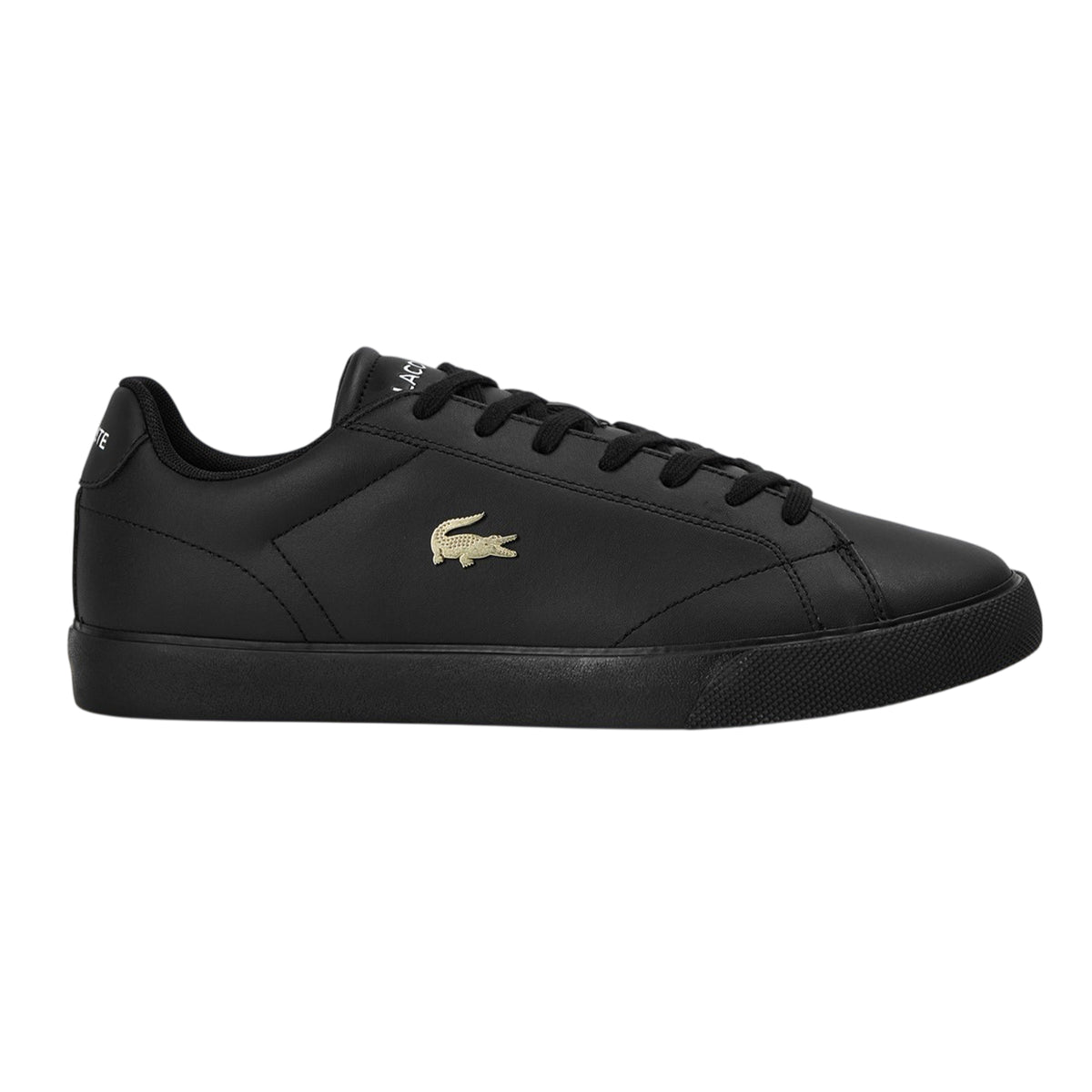 Lacoste Mens Lerond Pro Logo Leather Trainers Black