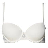 Calvin Klein Womens Attraction Lace Trim Push Up Bra Ivory