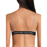 Calvin Klein Womens Triangle Spaghetti Strap Bralette Grey Heather