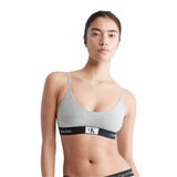 Calvin Klein Womens Triangle Spaghetti Strap Bralette Grey Heather