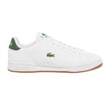 Lacoste Mens Carnaby Leather Trainers White/Green/Gum