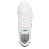 Lacoste Mens Carnaby Leather Trainers White/Green/Gum