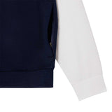 Lacoste Mens Interlock Full Zip Tennis Sweatshirt Navy/White